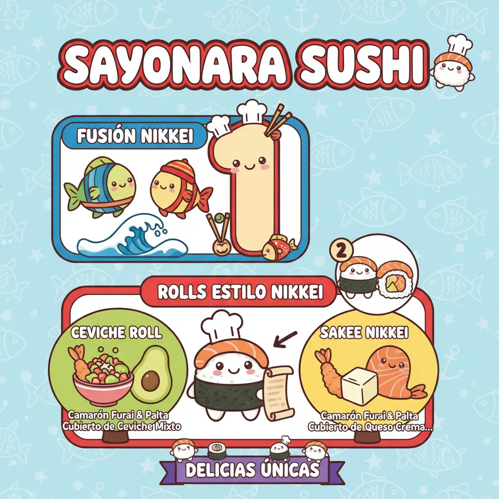 Selección de Especialidades: Rolls Nikkei, Burgers y Bowls